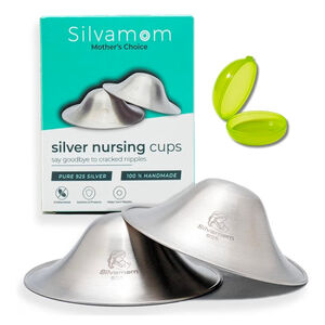 Silver Nursing Cups - Reusable 925 Silver Nursing Covers for Sore Nipples
